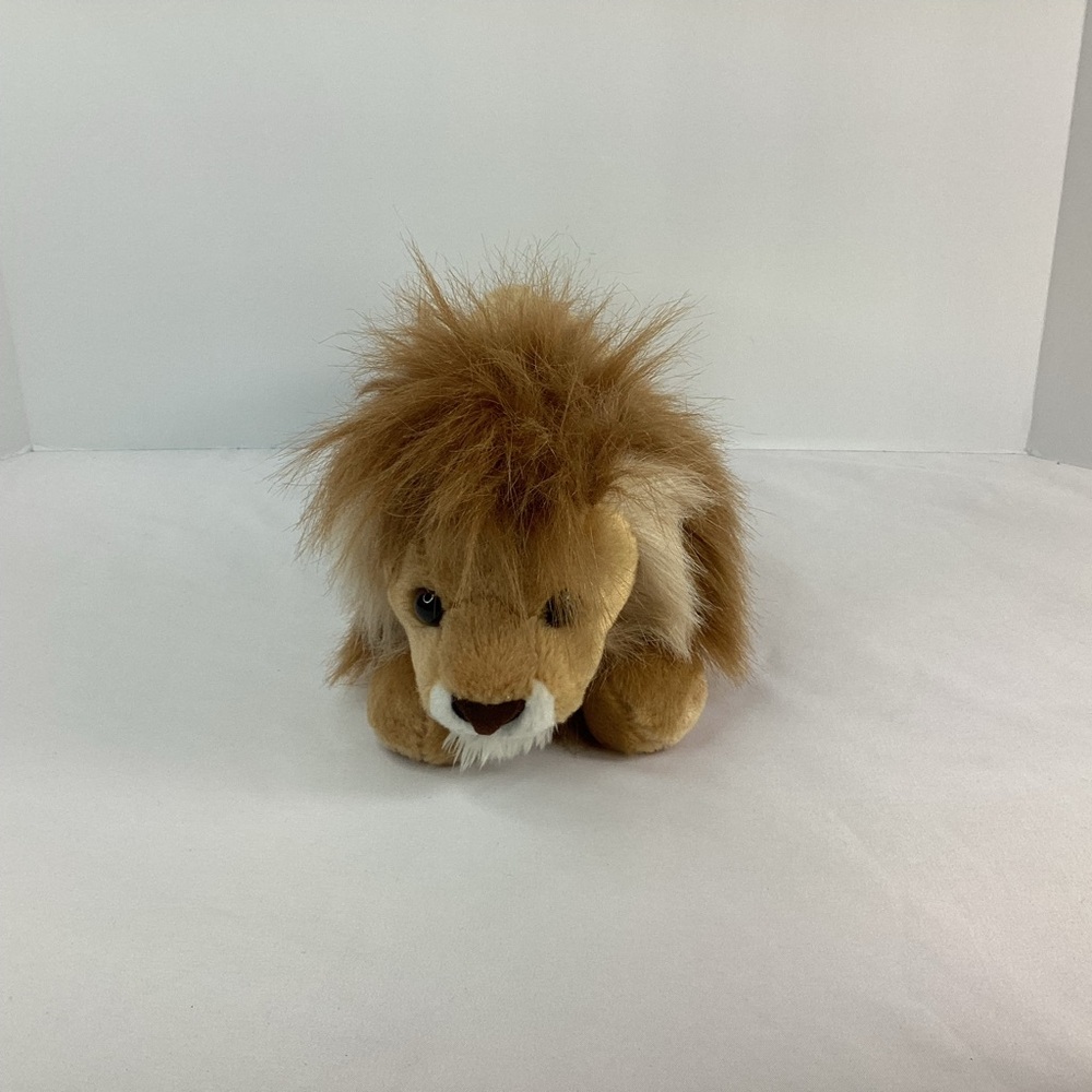 Plush Lion 12” Long Stuffed Animal Kingdom Jungle Safari Tan Mane - Picture 4 of 7